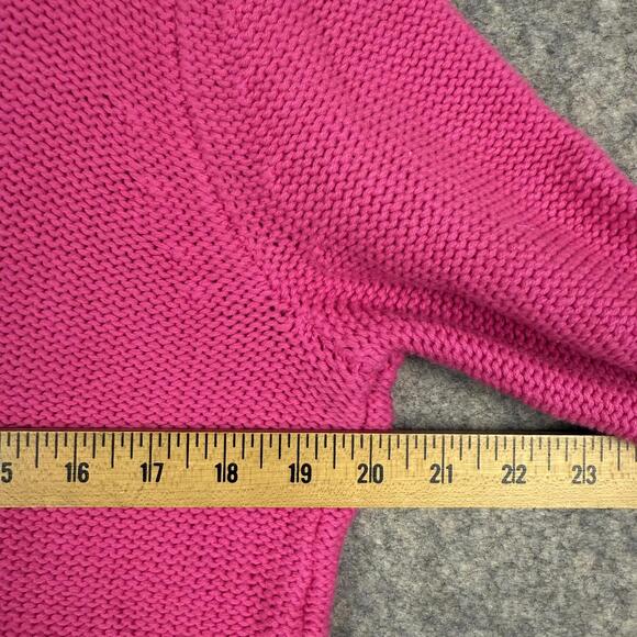 Crown & Ivy Long Sleeve Pullover Sweater Dark Pink Light Pink Size Large NWT 841 - Picture 3 of 7